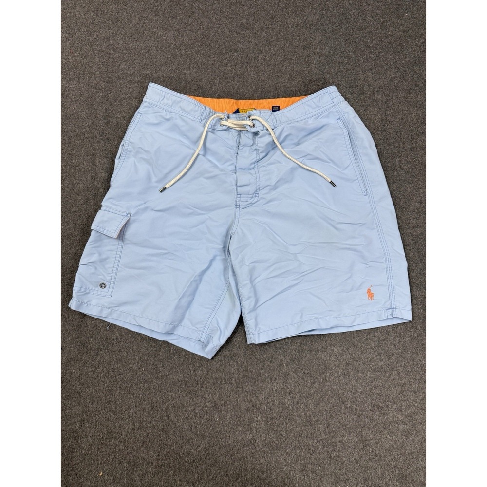 Polo Ralph Lauren Men's Kailua Swim Trunks Light Blue Cargo Medium